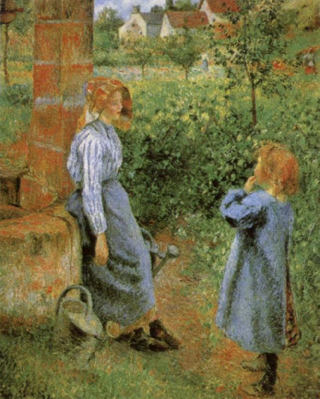 Camille Pissarro Woman and Child at a Well